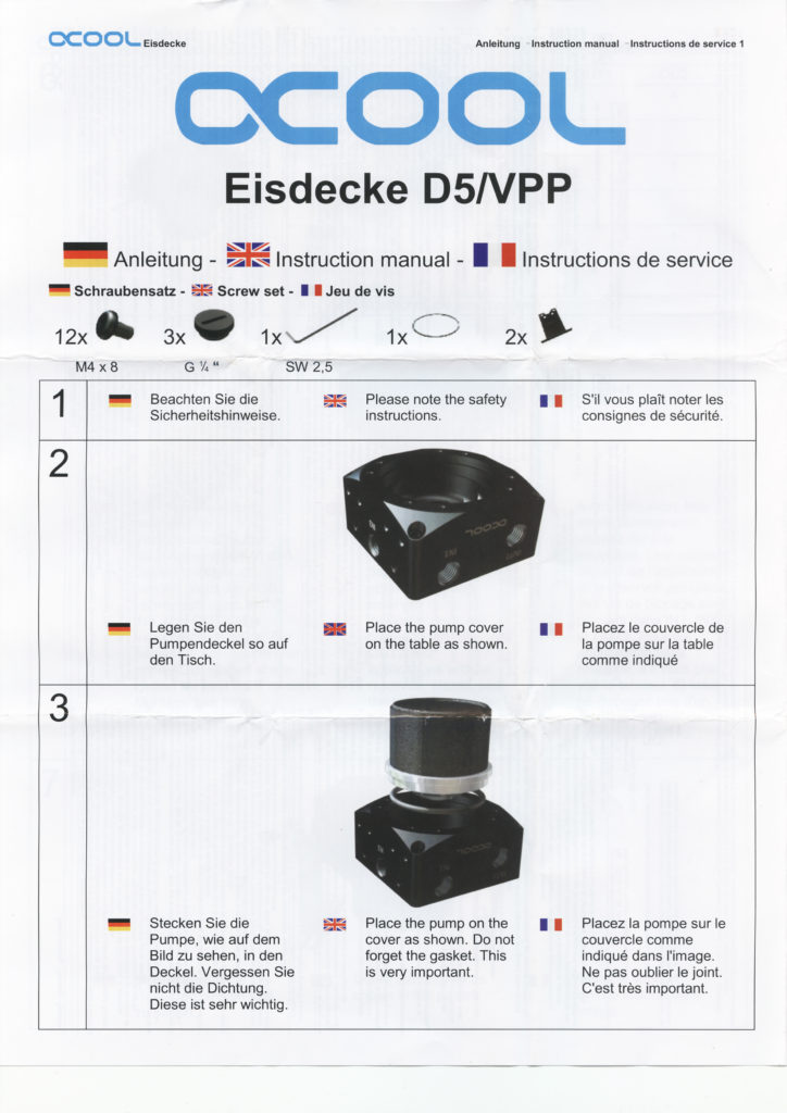 Eisdecke D5 Instructions P1