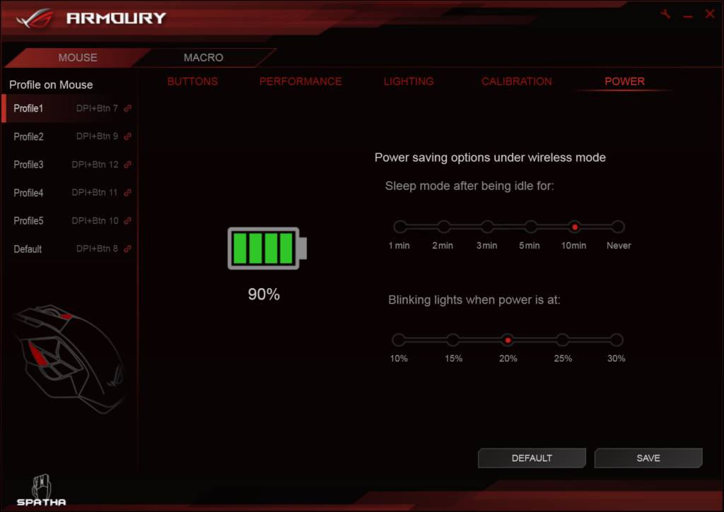 Asus ROG Spatha Wireless Mouse Armory Software